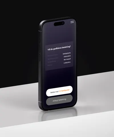 Mockup av mobilapp, exempel på webb- och apputveckling